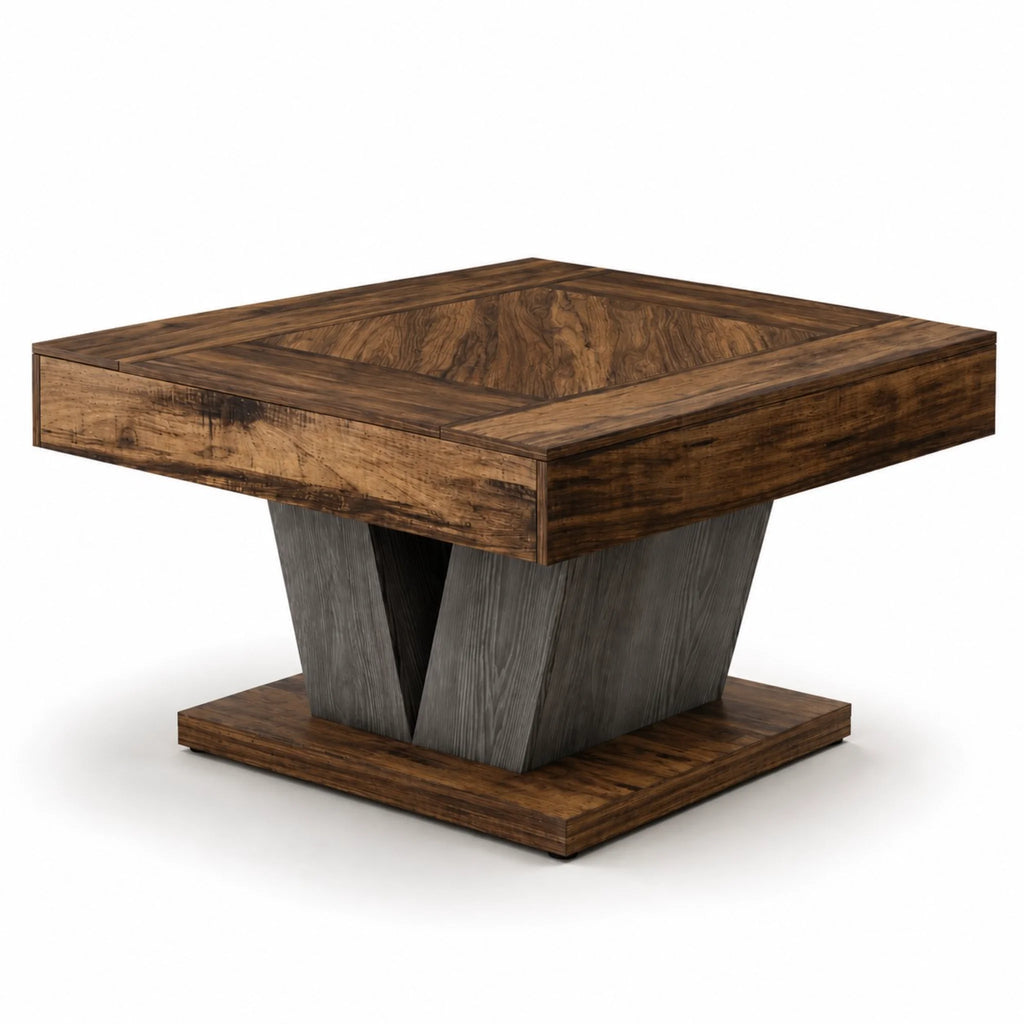 Table Basse Carrée Design en Bois| Avina