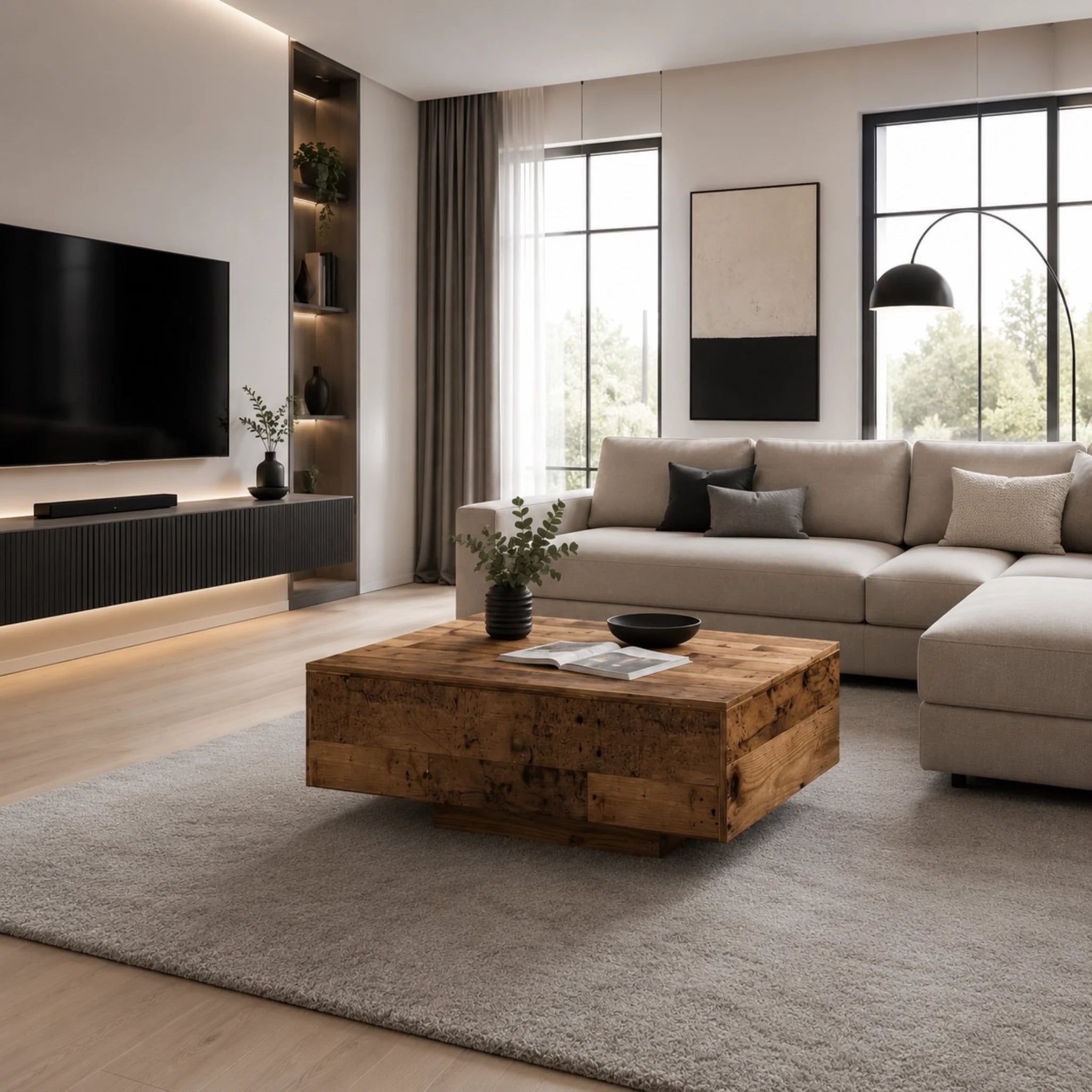 Table Basse Moderne en Bois | Kalista