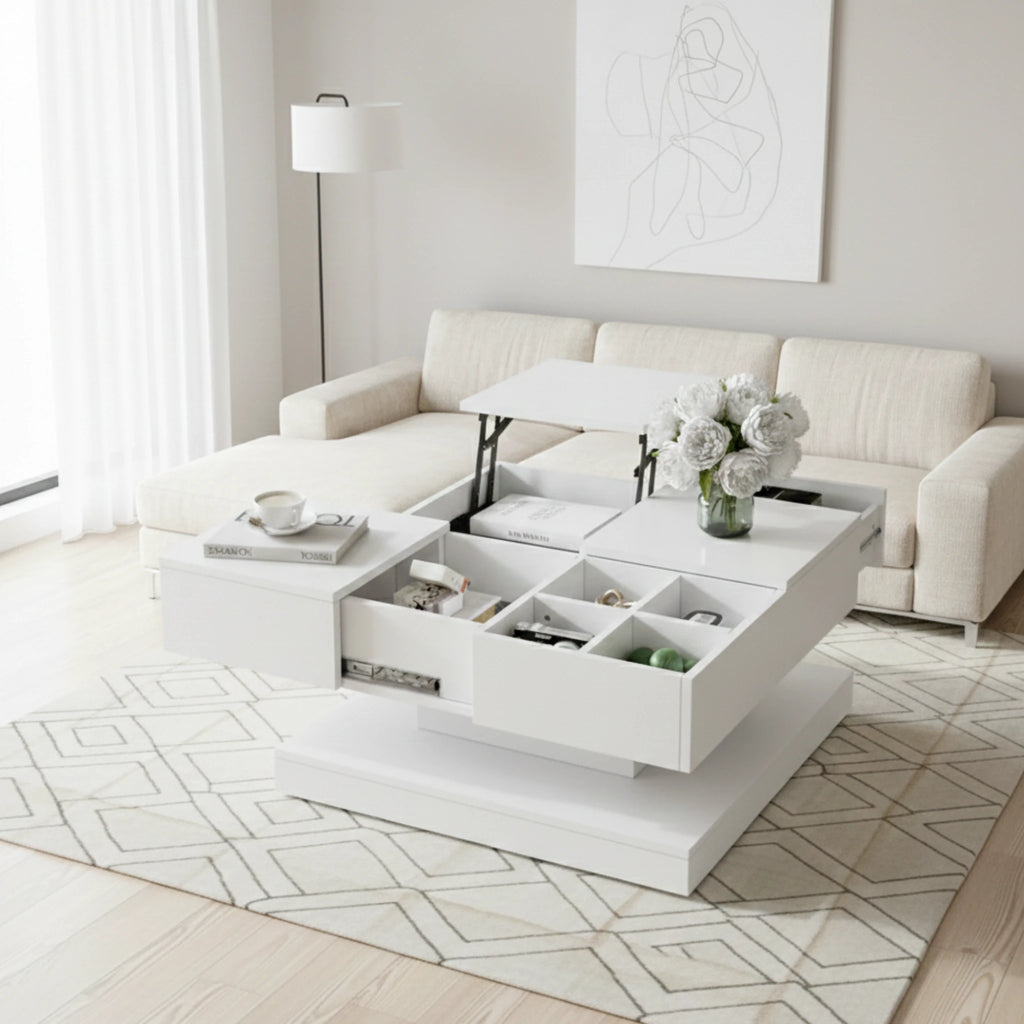 Table basse relevable en bois - Miléna