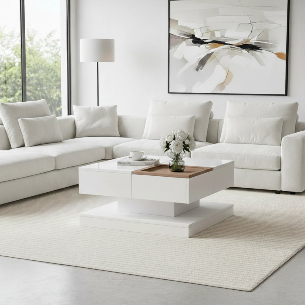 Table basse relevable en bois - Miléna