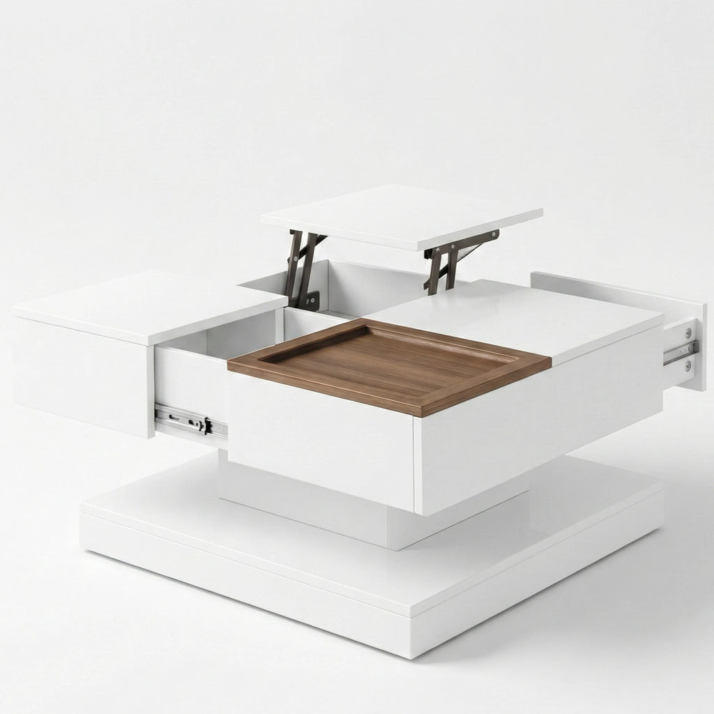 Table basse relevable en bois - Miléna