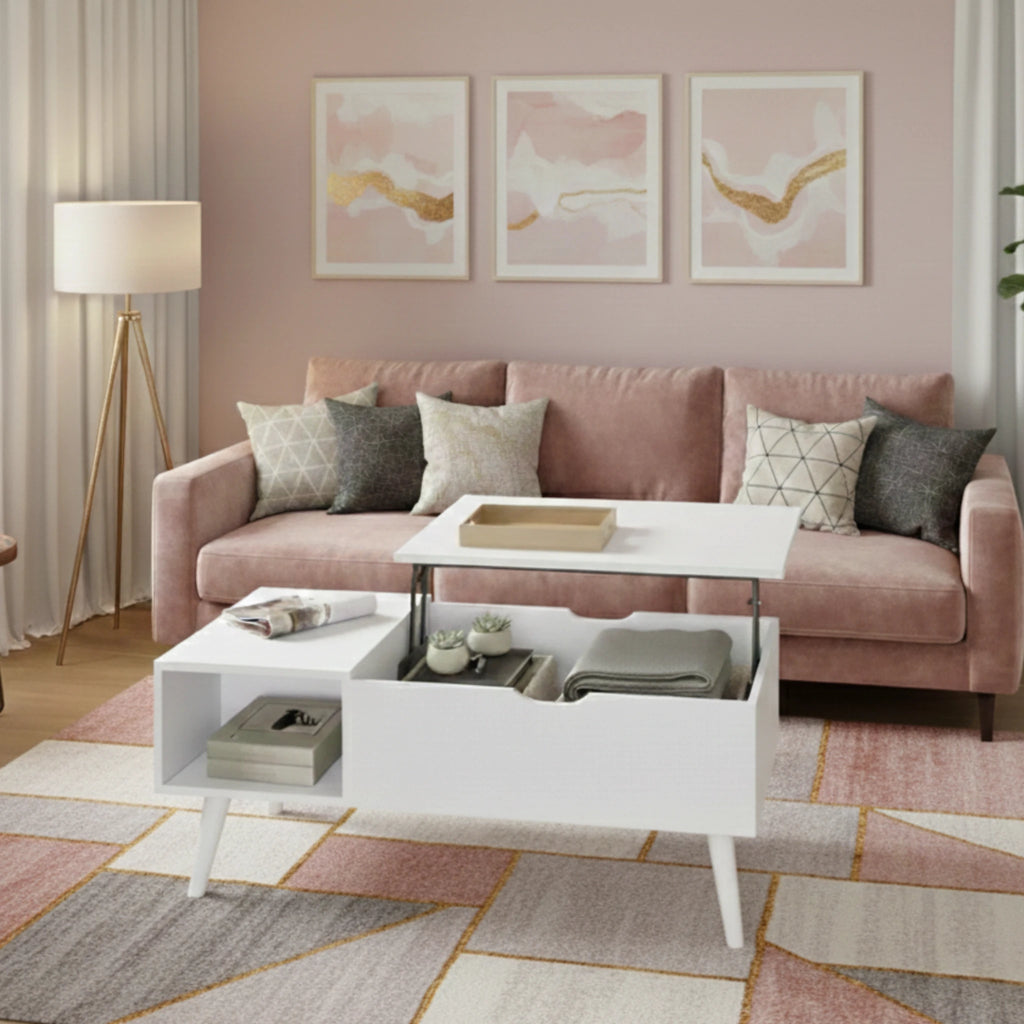 Table Basse Relevable Blanche | Ottavia