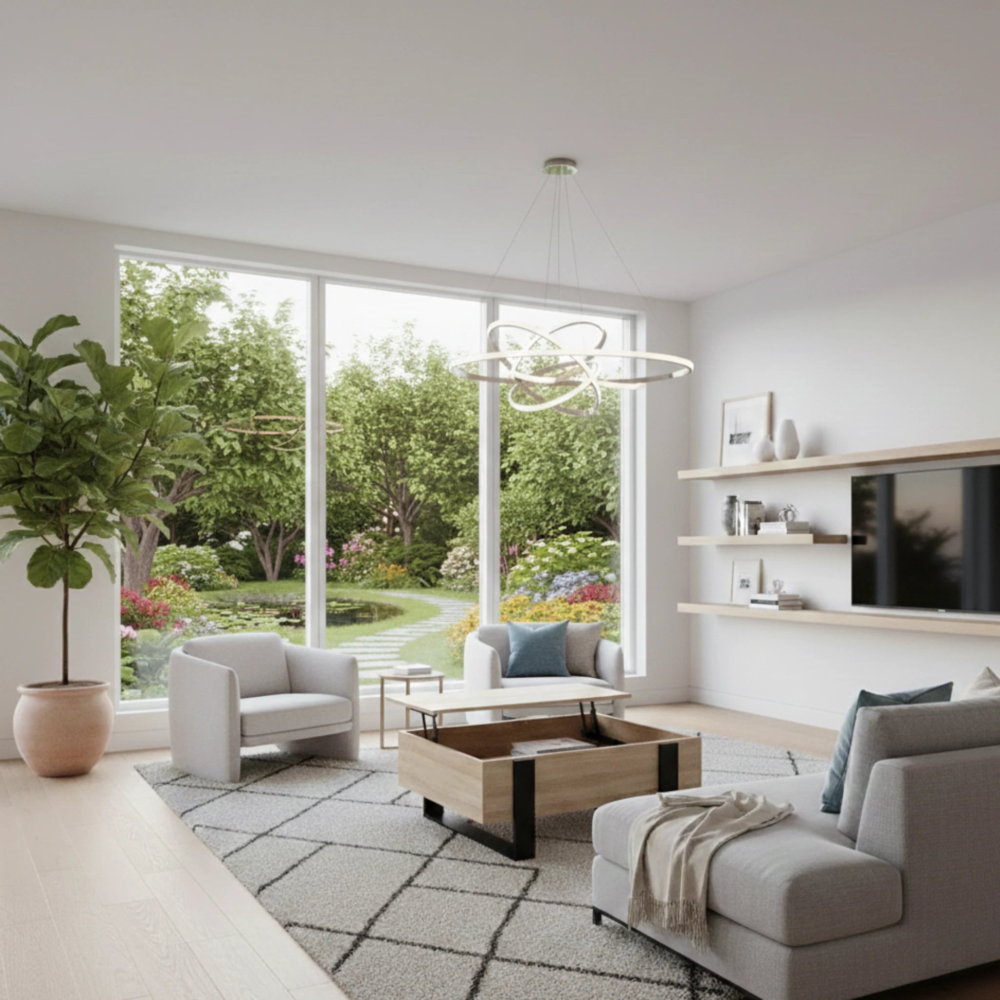 Table basse relevable en bois - Salvatore