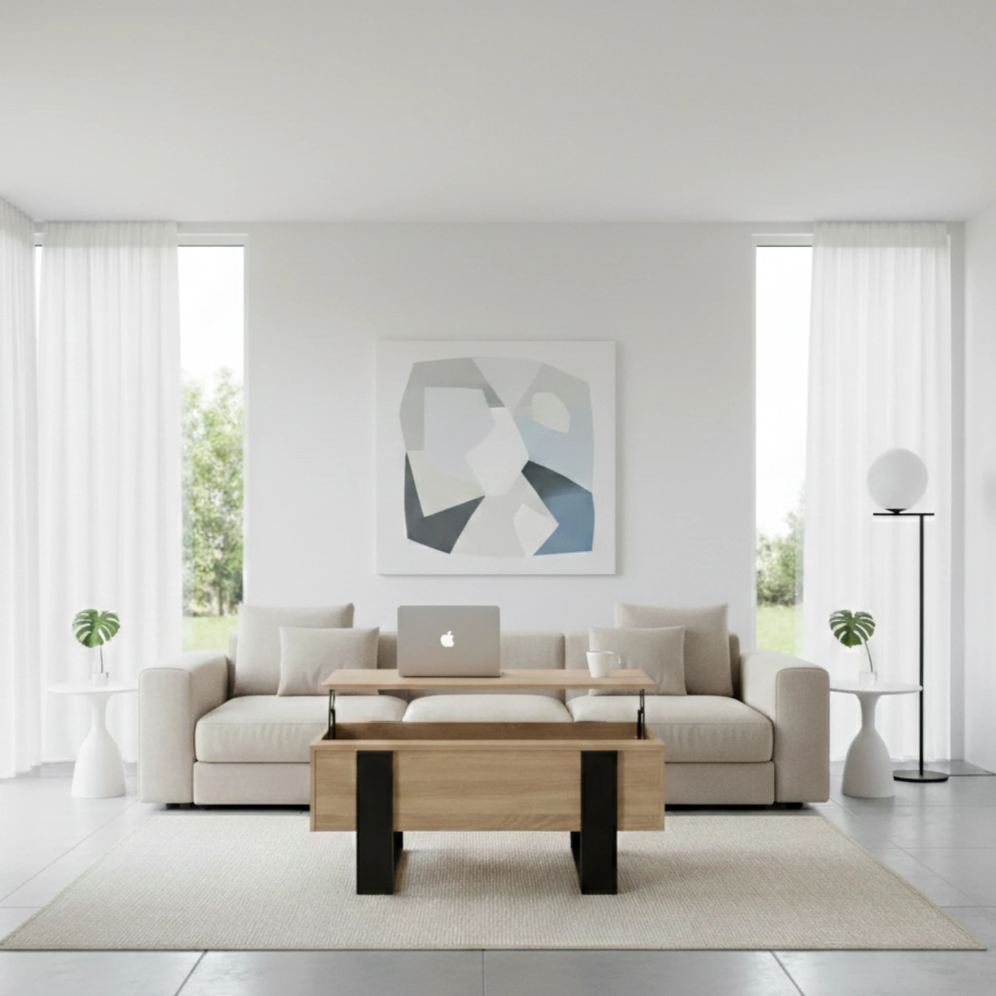 Table basse relevable en bois - Salvatore