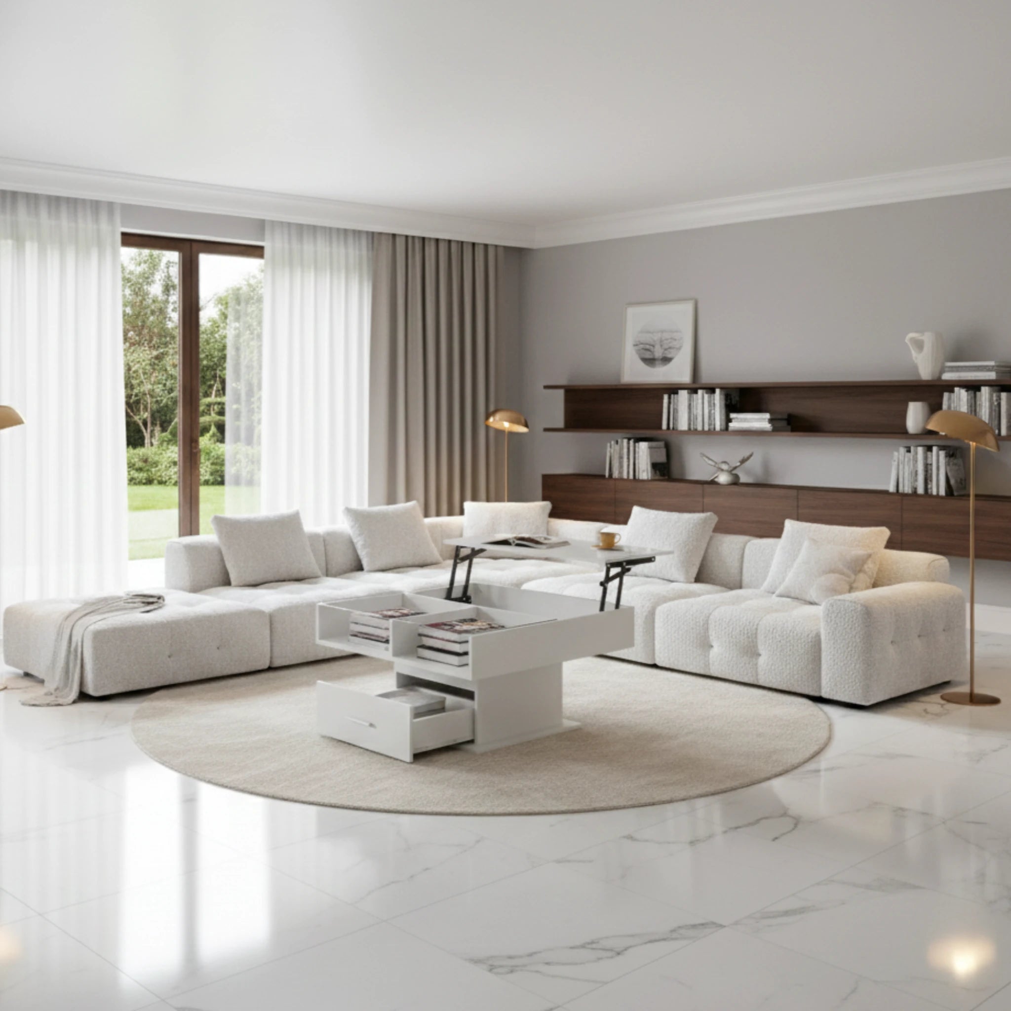 Table basse relevable en bois - Sorella