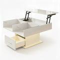 Table Basse Relevable Blanche en Bois | Sorella