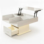 Table Basse Relevable Blanche en Bois | Sorella