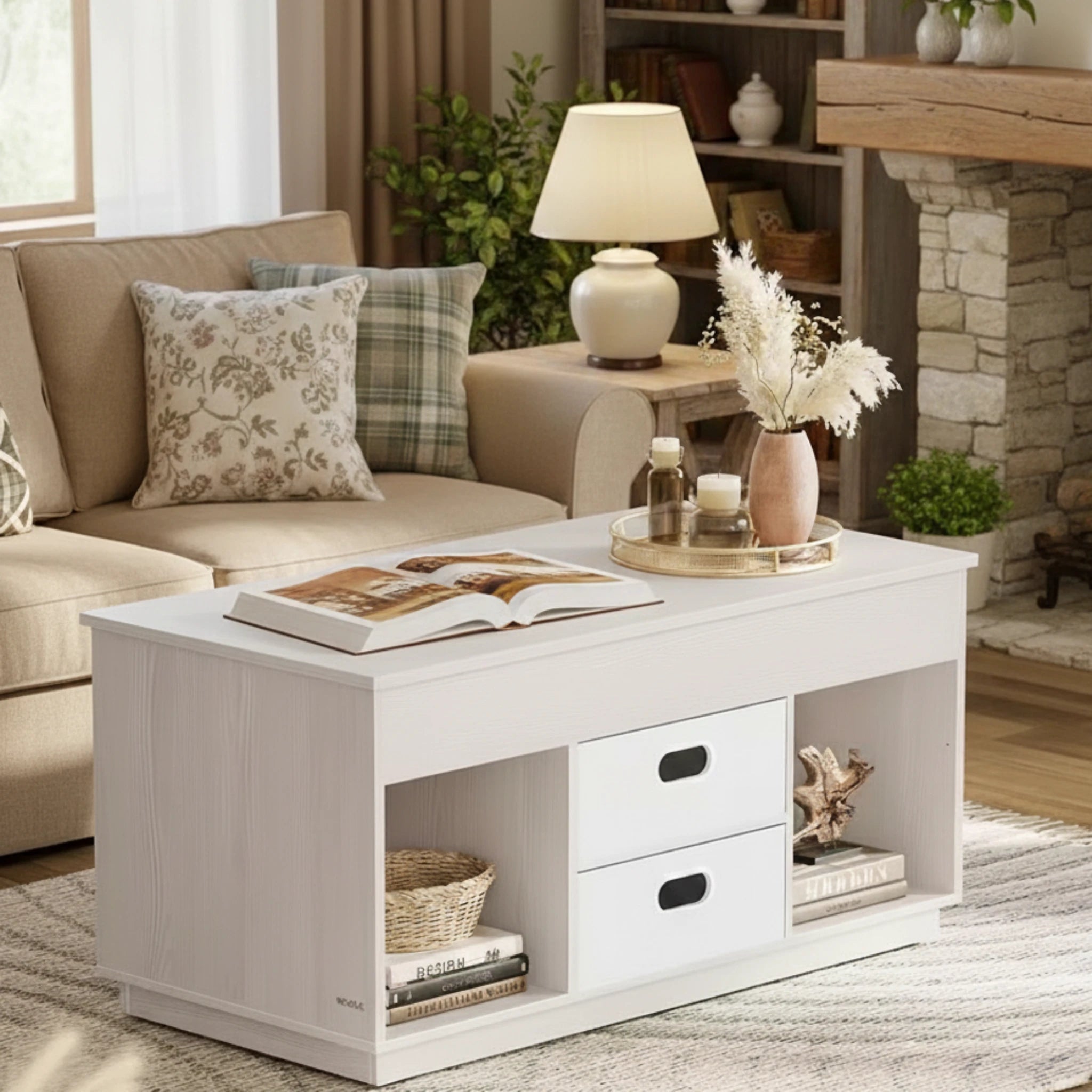 Table basse relevable en bois - Valenza