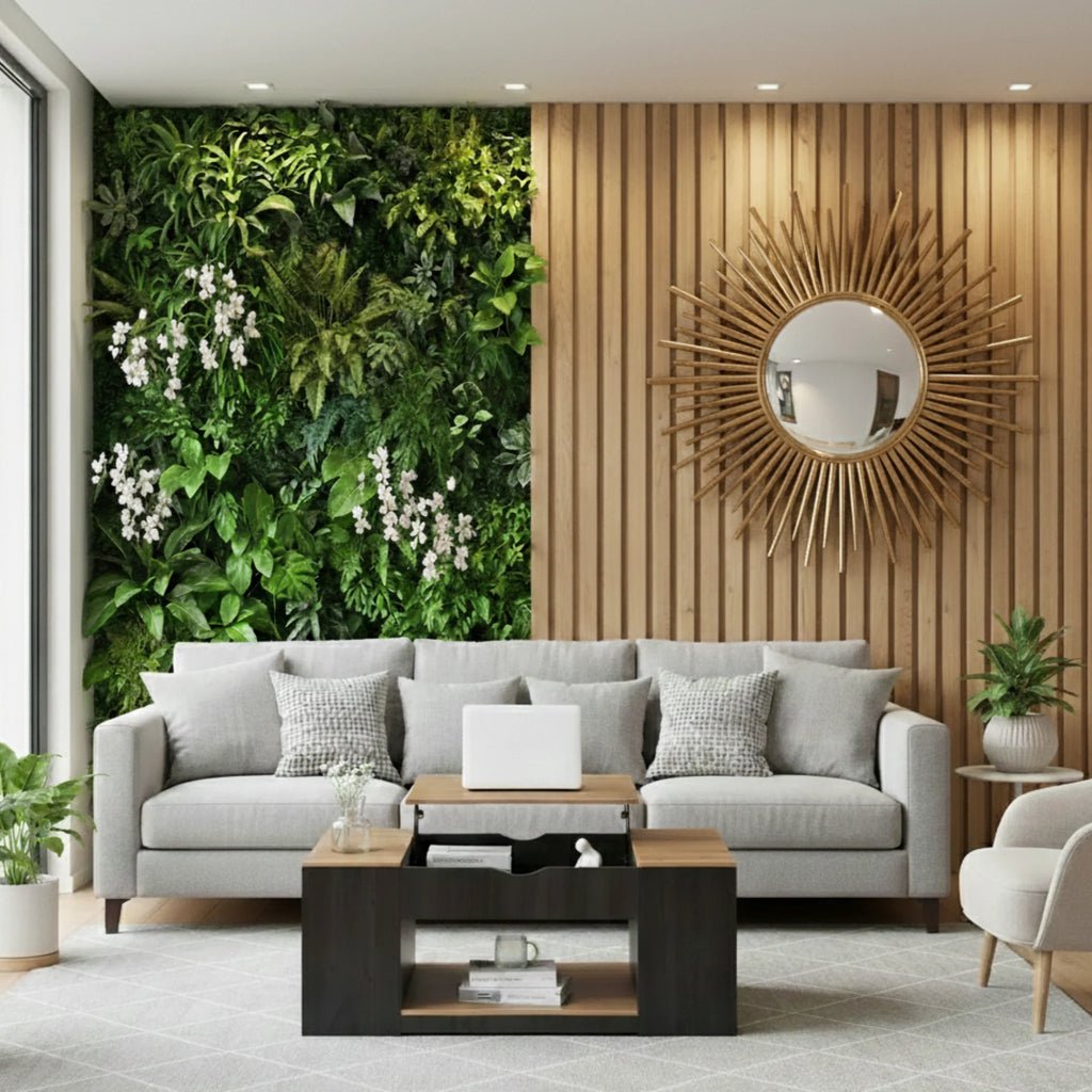 Table Basse Relevable Noir en Bois | Valerio