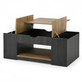 Table Basse Relevable Noir en Bois | Valerio